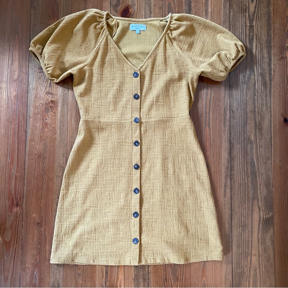 Madewell Texture & Thread Puff-Sleeve Dress